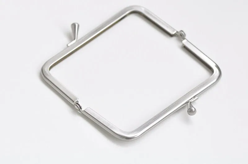 10.5cm Vintage Silver Purse Frame Bag Hanger Glue-In Style 10.5cm x 5.5cm