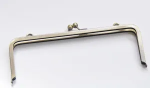10" Retro Purse Frame / Handle Purse Frame Bronze With Two Loops 25x9cm