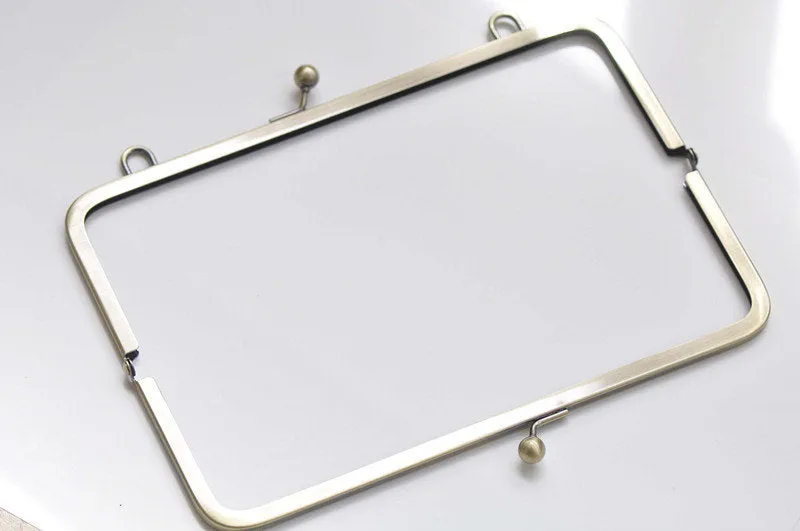 10" Retro Purse Frame / Handle Purse Frame Bronze With Two Loops 25x9cm