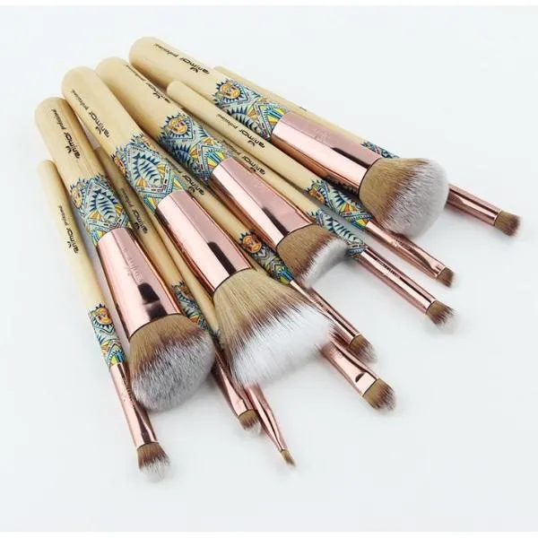 12PCS Set Soft Bamboo Make Up Brush