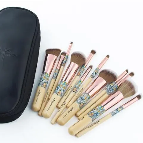 12PCS Set Soft Bamboo Make Up Brush