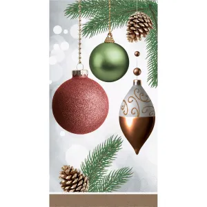 15.66" x 11.66" Dazzling Ornaments Guest Towel