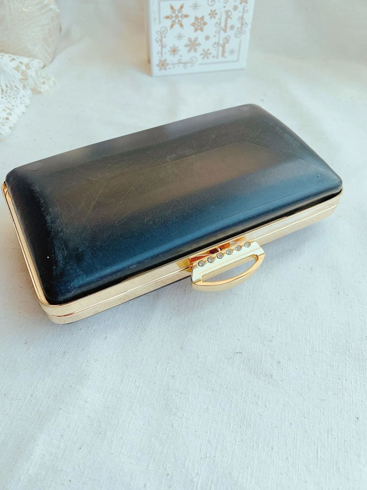 17.7cm Box Purse Frame Clutch Bag Glue-In Purse Frame 17.7x9.8x5cm
