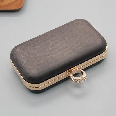 18cm ( 7") Box Purse Frame Clutch Bag Light Gold / Silver Glue-In Purse Frame