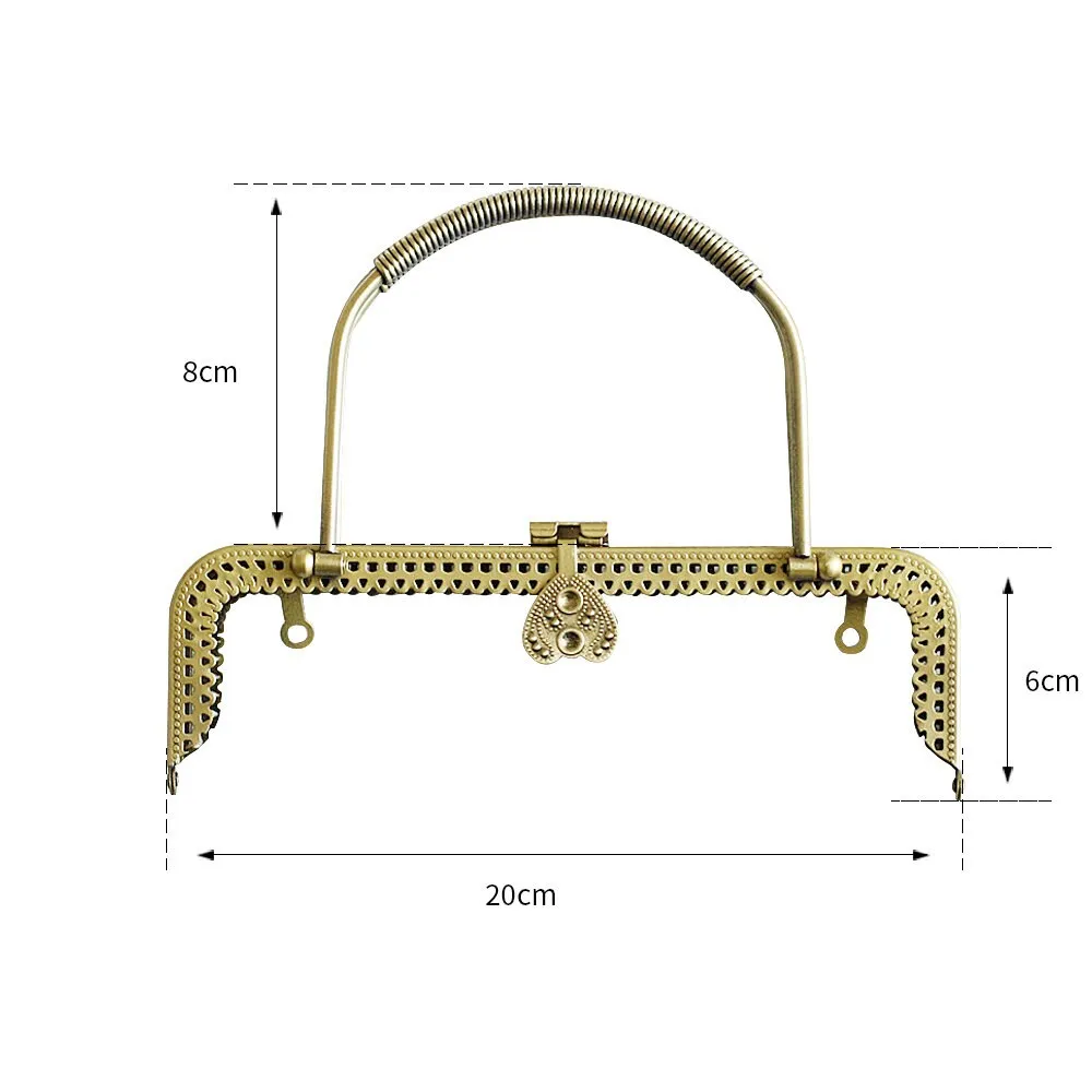 18cm ( 7")/20cm (8") Retro Sewing Handle Purse Frame