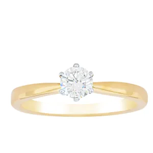 18ct Yellow Gold .41ct Diamond Nova Ring
