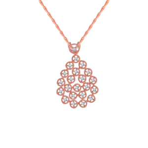 18KT (750) Rose Gold And Solitaire Pendant For Women