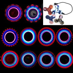 2017 Hand Spinner Glow in the Dark Fluorescent Fidget Spinner With Charger Luminous Light
