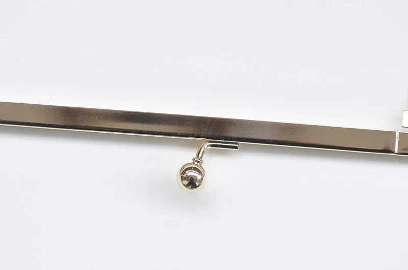 21cm x 6.5cm (8" x 2") Light Gold Purse Frame Clutch Bag Making Hanger Frame