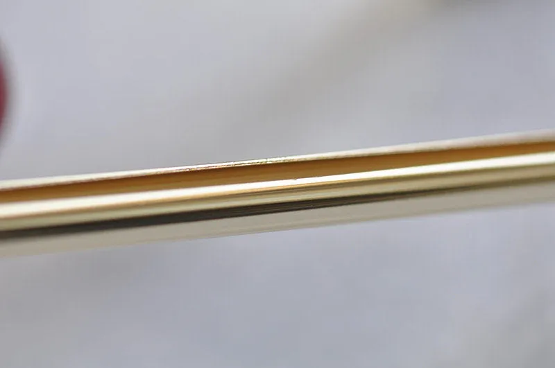 22cm (8") Gold Purse Frame With Large Red Kisslock Glue-In Style Closure Frame