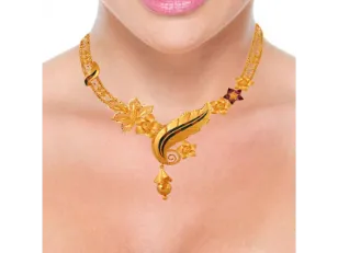 22k Gold Dazzling Jewellery Set Statement Piece