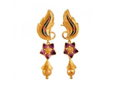 22k Gold Dazzling Jewellery Set Statement Piece