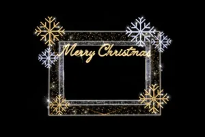 2D "MERRY CHRISTMAS" LED GREETING CARD- PHOTO OP