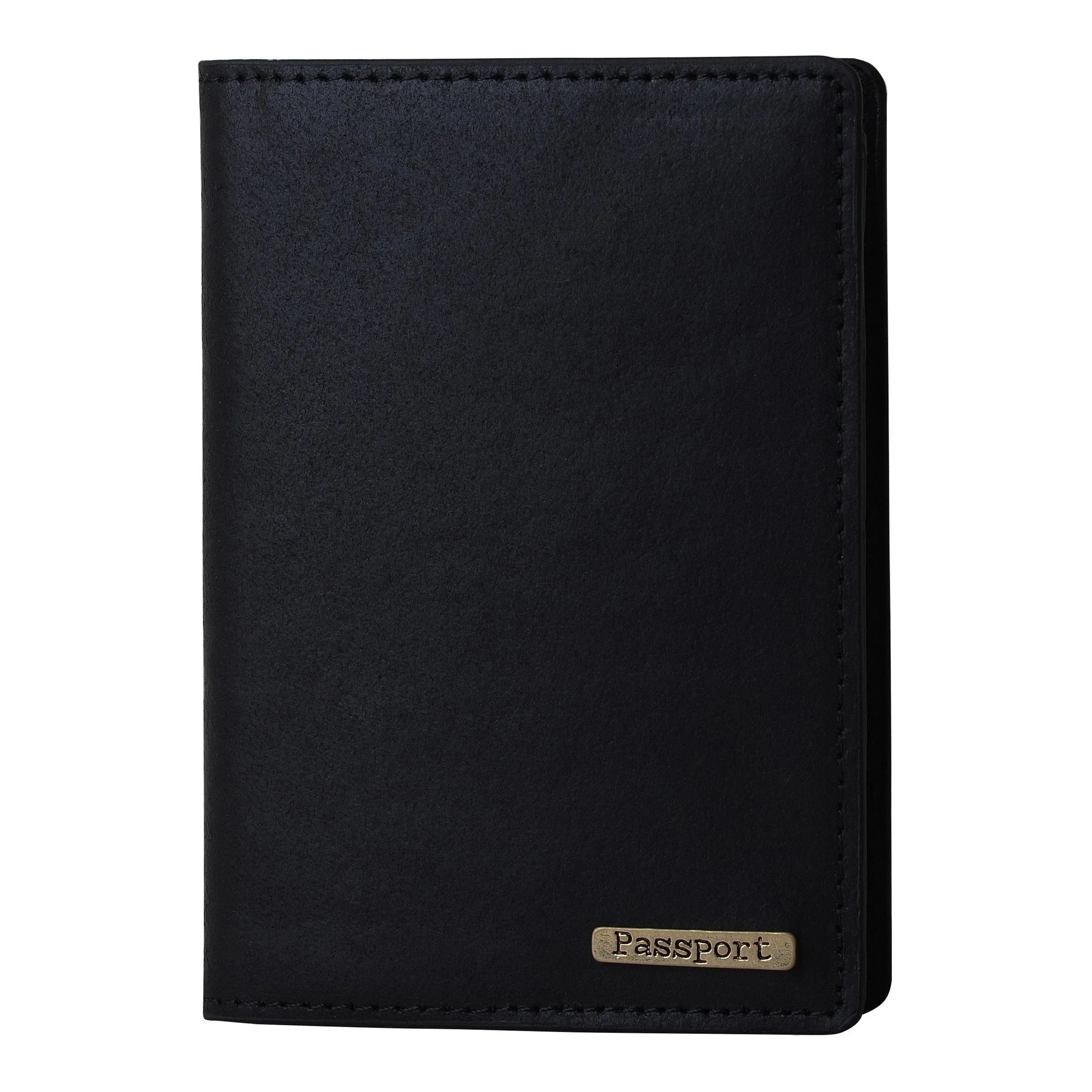 4037 - Black Leather Passport Holder