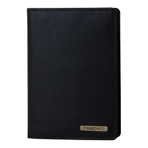 4037 - Black Leather Passport Holder