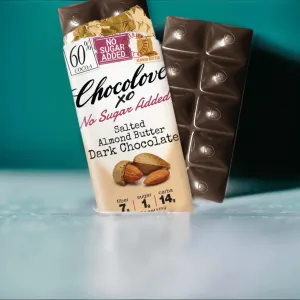 60% No Sugar Salted Almond Butter Dark Chocolate