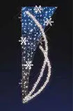 6FT LED BLUE SNOWFLAKE POLE MOUNT