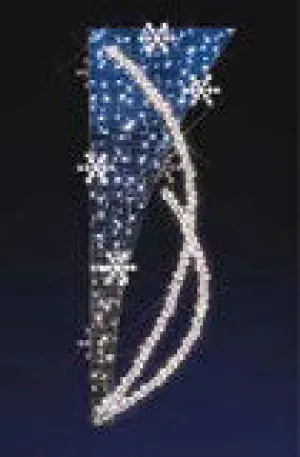 6FT LED BLUE SNOWFLAKE POLE MOUNT