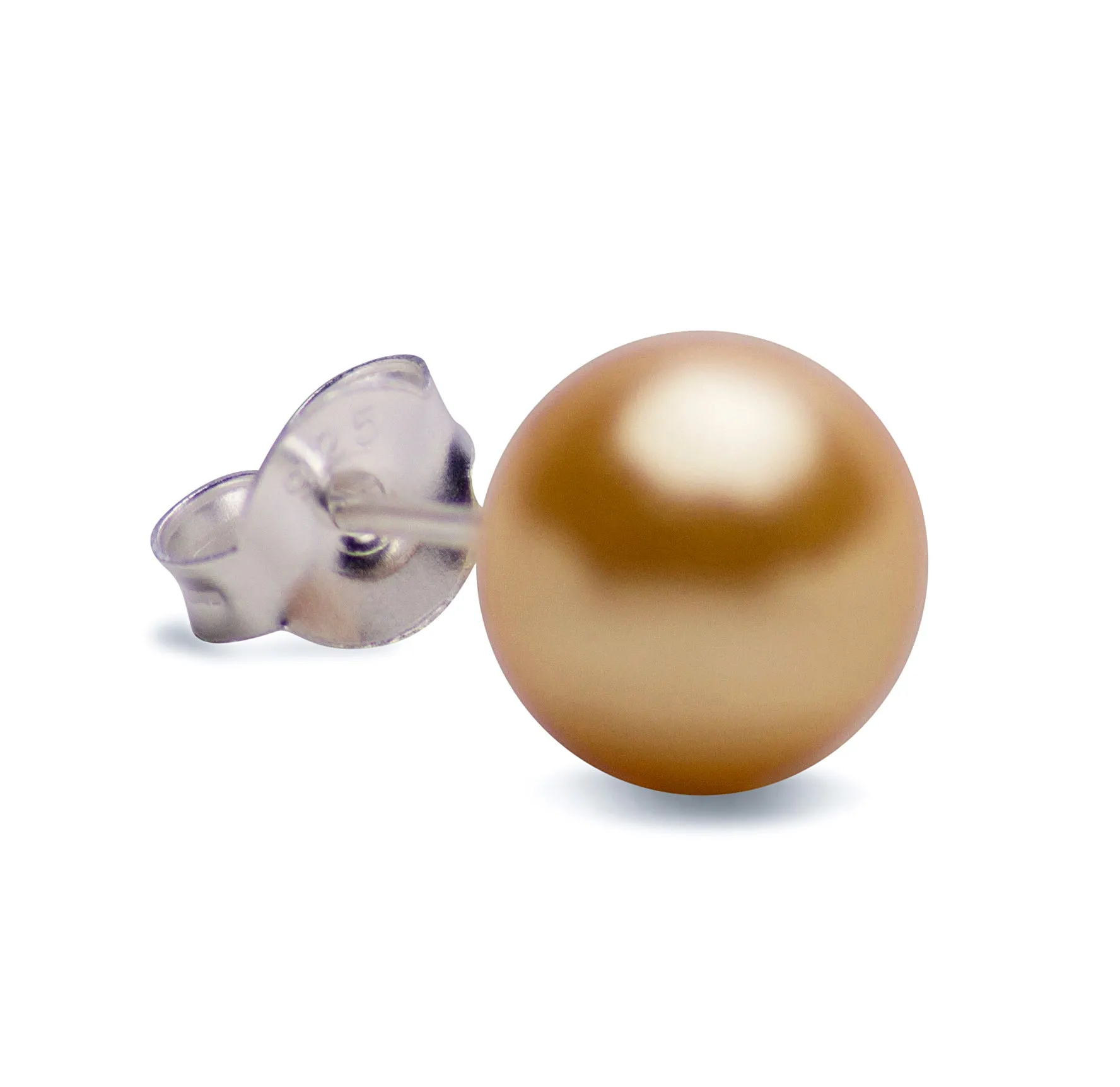 8 mm Gold Pearl Earrings