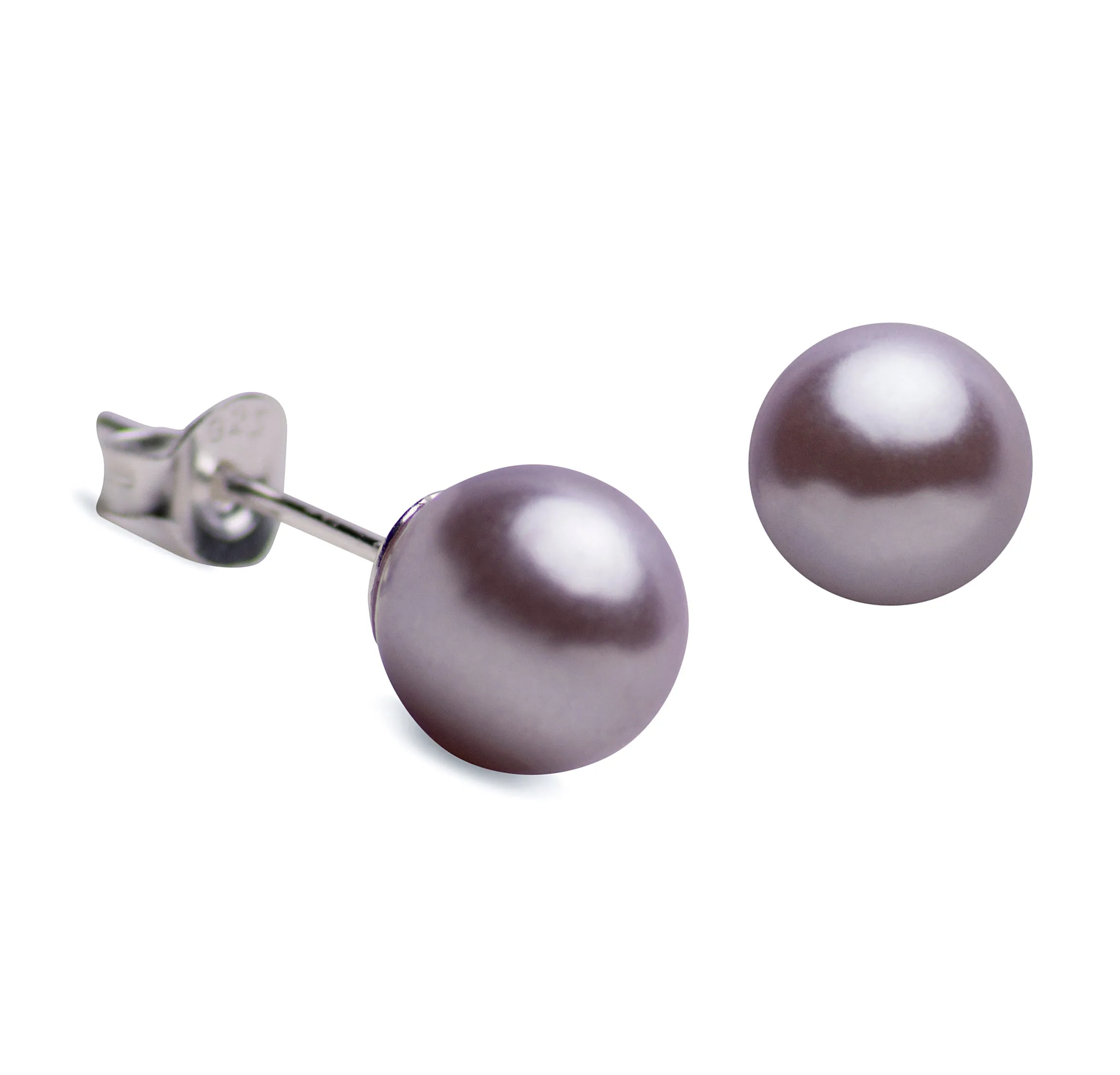 8 mm Mauve Pearl Earrings