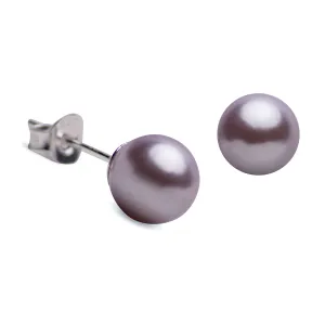 8 mm Mauve Pearl Earrings