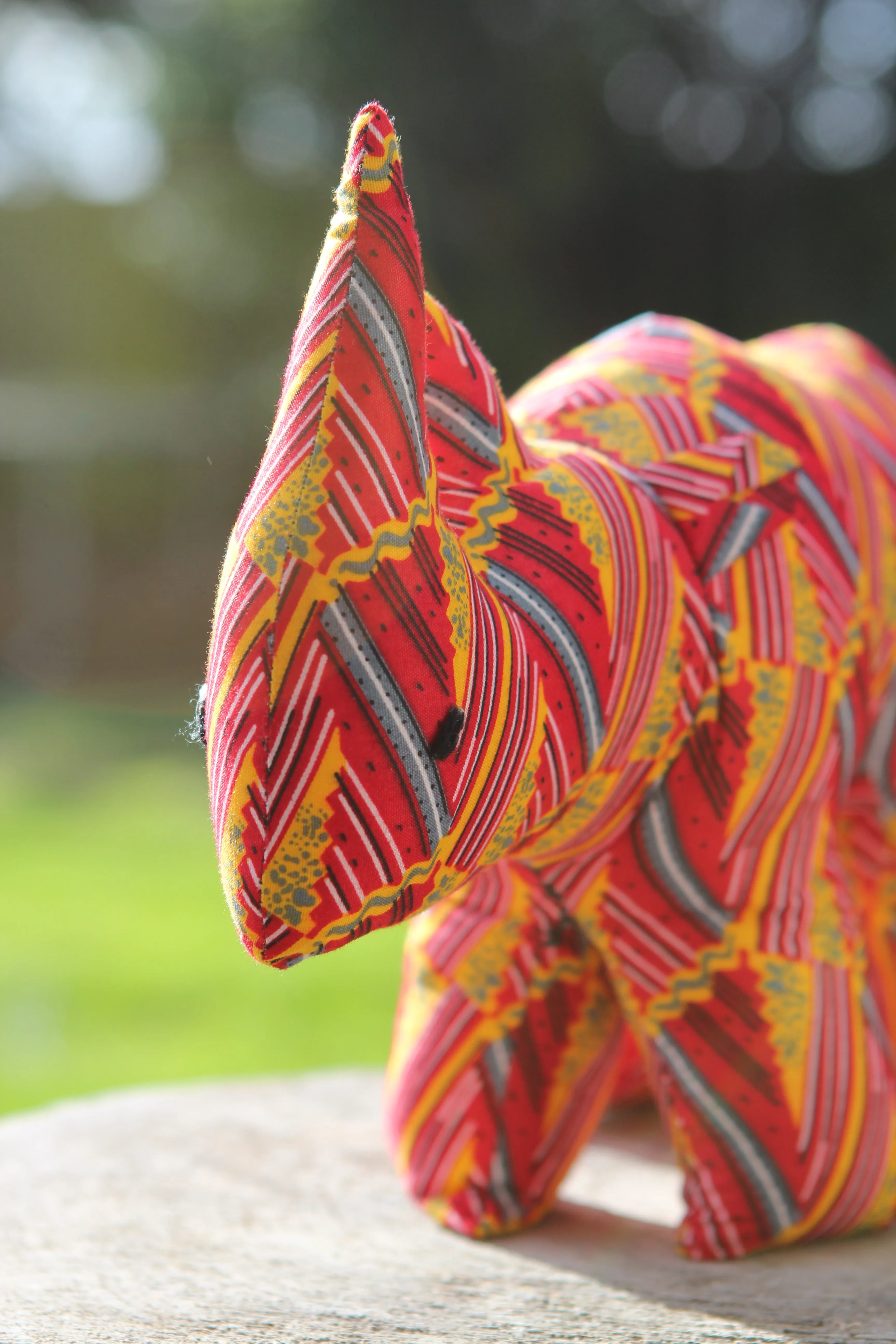 African Animal - Yellow & Red Rhino