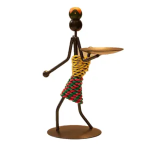 African metal candle holder home decor blxcknorway™