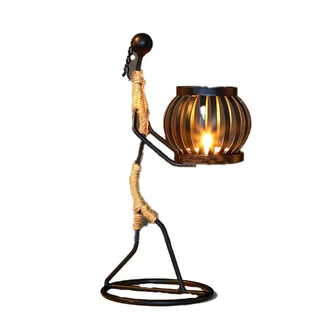 African metal candle holder home decor blxcknorway™