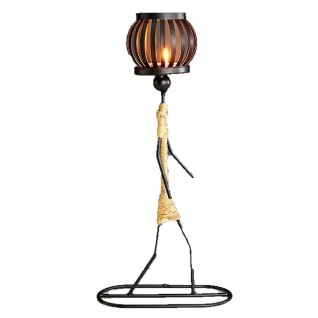 African metal candle holder home decor blxcknorway™