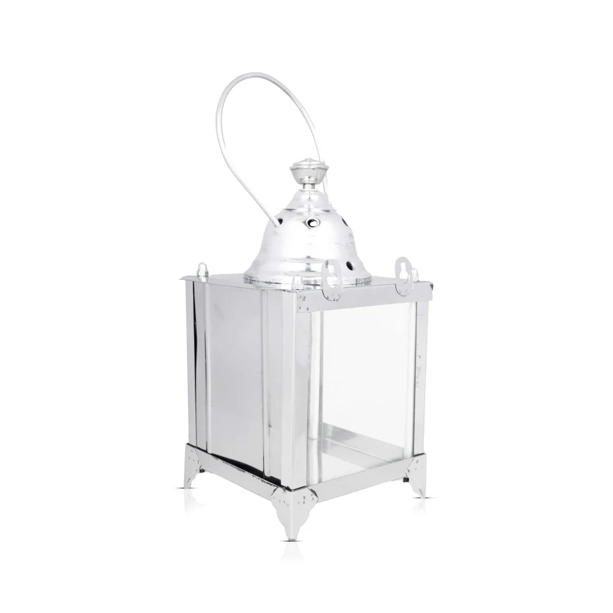 Akhand Jyoti Diya Stand - 8.5 x 4 Inches | Steel Lantern/ Lantern Light for Pooja Decor