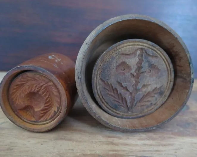 Antique Butter Molds ~A Dazzling Pair~ Neat