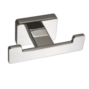 Aquabrass wallmount double robe hook bath accessory