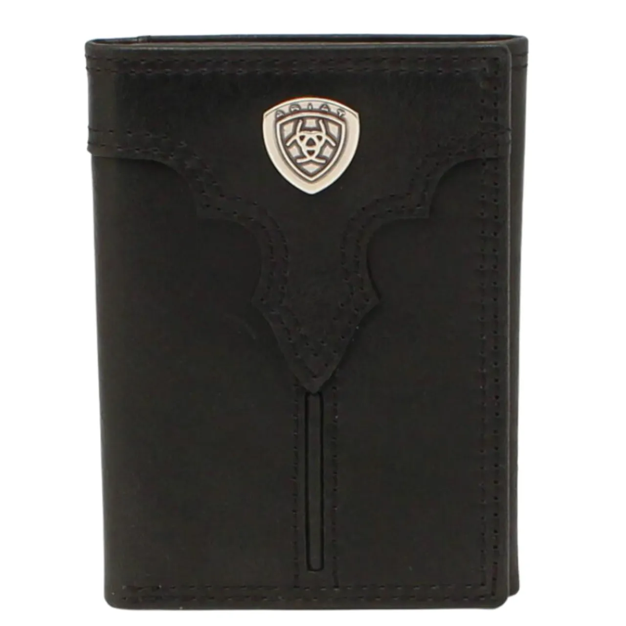 Ariat Black Center Bump Shield Trifold Wallet A3549801