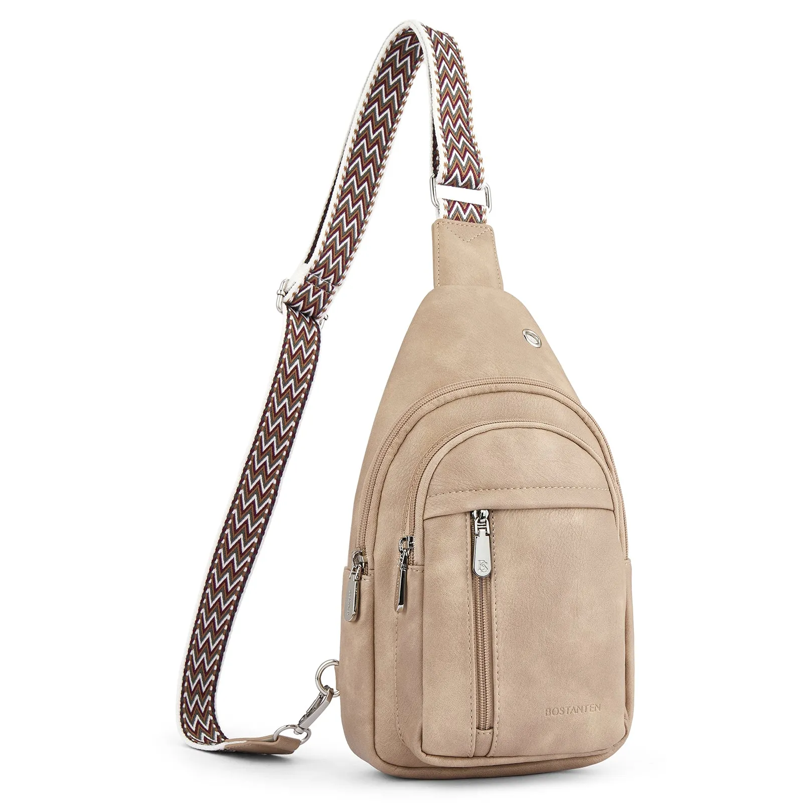 Aurora Chevron Patterned Sling Bag with Adjustable Guitar Strap