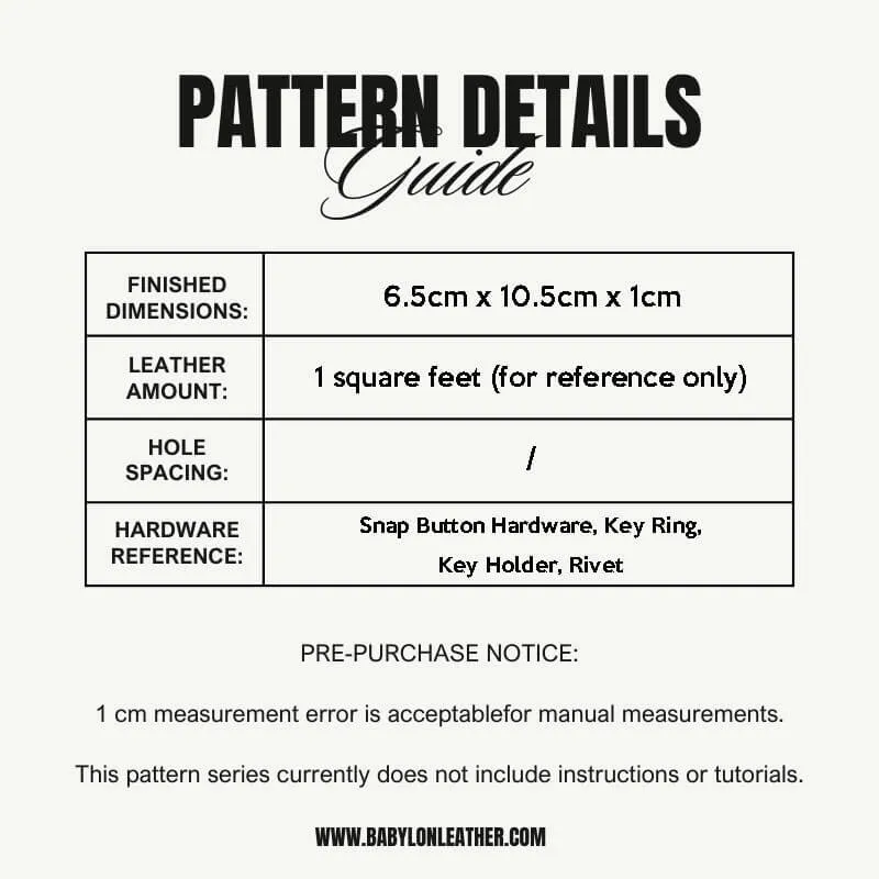 BABYLON™ DIY Leather Key Case Pattern AAB-96