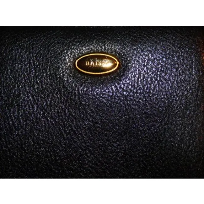 Bally Vintage Pursesdesigner Purses Black Leather And Brown Crocodile Embossed Leather Smooth Cross