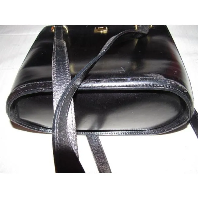 Bally Vintage Pursesdesigner Purses Black Leather Satchel