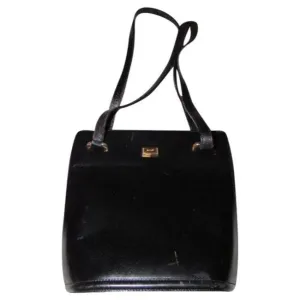 Bally Vintage Pursesdesigner Purses Black Leather Satchel