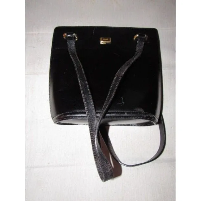 Bally Vintage Pursesdesigner Purses Black Leather Satchel