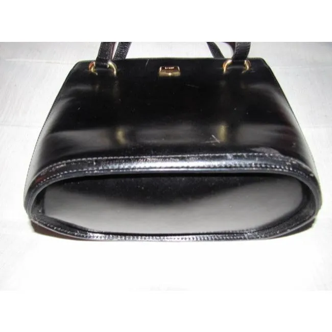 Bally Vintage Pursesdesigner Purses Black Leather Satchel