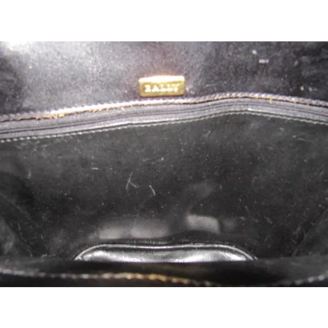 Bally Vintage Pursesdesigner Purses Black Leather Satchel