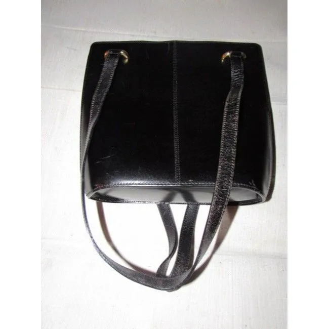 Bally Vintage Pursesdesigner Purses Black Leather Satchel