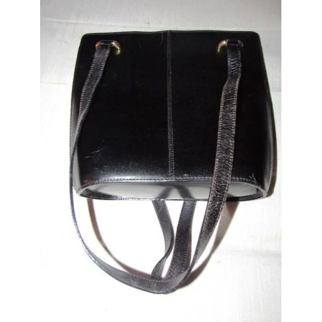 Bally Vintage Pursesdesigner Purses Black Leather Satchel