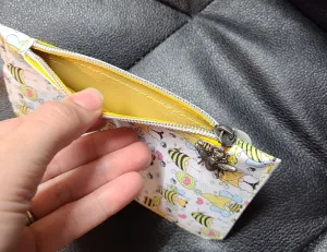 Bee Gnomes Vinyl with Black and Honeycomb Purse Pal Wallet