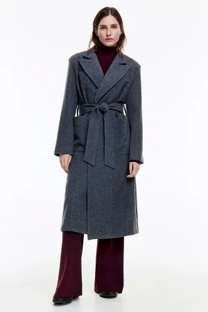 BELTED WRAP COAT 090624