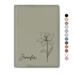 Birth Month Flower - Personalized Passport Cover, Passport Holder