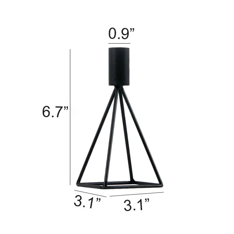 Black Iron Nordic Style Candle Holder