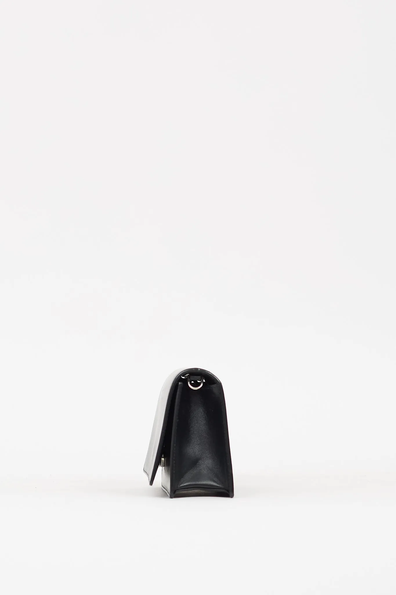 Black Leather Studded Crossbody Bag