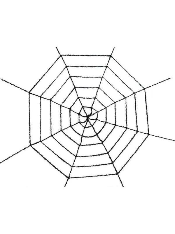 Black Tinsel Spider Web