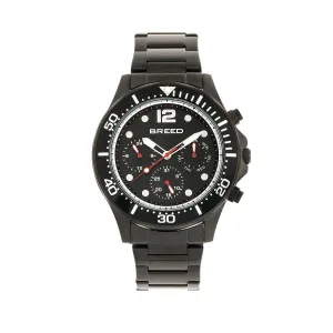 Breed Pegasus Bracelet Watch w/Day/Date  - Black